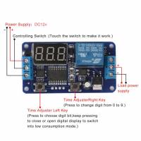Реле с настраиваемой задержкой 12V, таймер отсчета