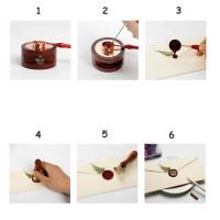 Набір для сургучних печаток, 24 кол, свічки ложка конверти, Подарунковий