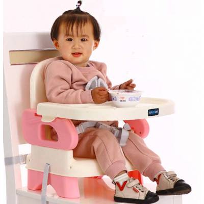 Детский складной обеденный стул цвета  розовый синий и коричневый