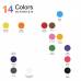 Набір барвників TI1001-5-14 для тату 14 кольорів