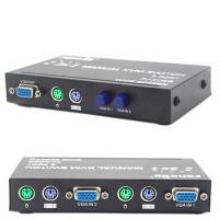 2-портовый KVM свич, переключатель PS/2