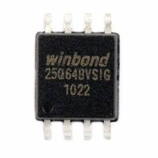 Чип W25Q64 W25Q64BVSIG SOP8, 64Мб Flash SPI