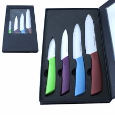 Набор керамических ножей 4шт в подарочной коробке