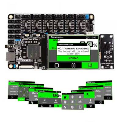 Плата управления Lerdge K + 6x TMC2208, 32бит ЖК 3.5'' для 3D-принтера