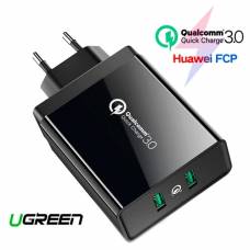 USB 2x сетевое зарядное устройство QC3.0, 5/9/12В 36Вт Ugreen CD161