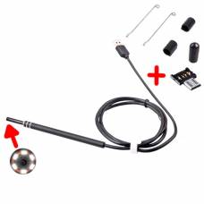 USB / microUSB камера эндоскоп медицинский ЛОР отоскоп 1.35м