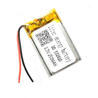 Аккумулятор 502030 052030 Li-pol 3.7В 250мАч для MP3 Bluetooth наушников