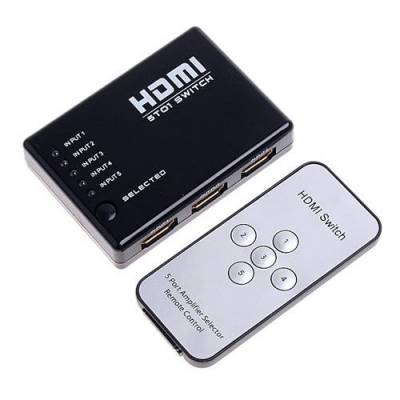 5-портовый HDMI свич селектор переключатель +пульт