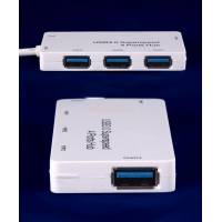 USB 3.0 Хаб на 4 порти USB 3.0 з вимикачами + додаткове живлення
