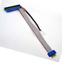 PCI-E 1X to 16X шлейф 30см - подовжувач для відеокарти  з  живленням (Molex)