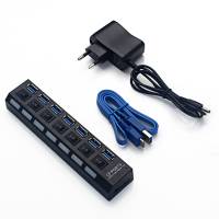 USB 3.0 Хаб на 7 портов USB 3.0 с выключателями + доп. питание