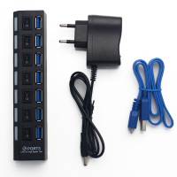 USB 3.0 Хаб на 7 портов USB 3.0 с выключателями + доп. питание