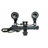 Держатель двух ламп, зонта, поворотный, крепление