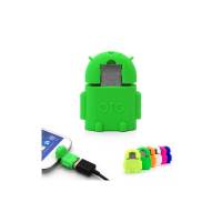 USB OTG адаптер переходник РОБОТ с MicroUSB на USB