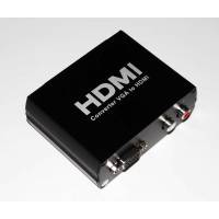 Видео аудио конвертер VGA на HDMI в HD HDTV 1080P, черный