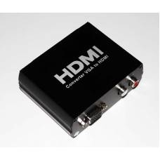 Видео аудио конвертер VGA на HDMI в HD HDTV 1080P, черный