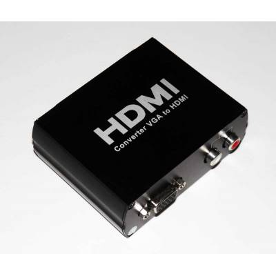 Відео-аудіоконвертер VGA на HDMI в HD HDTV 1080P, чорний