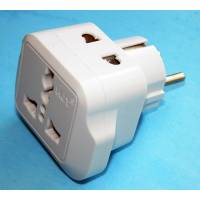 Переходник с плоской трех (или 2-х) -контактной вилки на круглую