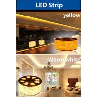 Светодиодная лента 220V SMD 3528 60 IP68 Желтая, yellow