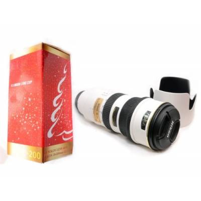 Термос объектив Nikon 70-200 мм белый, чашка, кружка