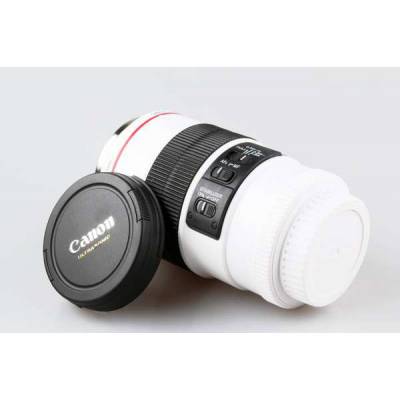 Чашка-термос объектив Canon EF 100 мм белая, кружка