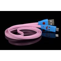 MicroUSB дата-кабель Samsung S3 S4 HTC, LED-смайл