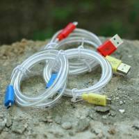 MicroUSB дата-кабель Samsung S3 S4 HTC, светящийся