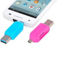 OTG USB MicroUSB MicroSD SD кардридер для Android
