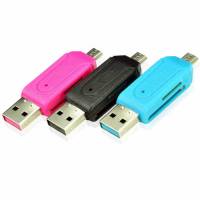 OTG USB MicroUSB MicroSD SD кардридер для Android
