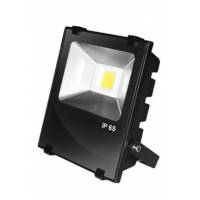 EUROELECTRIC LED COB Прожектор чёрный с радиатором 50W 6500K modern