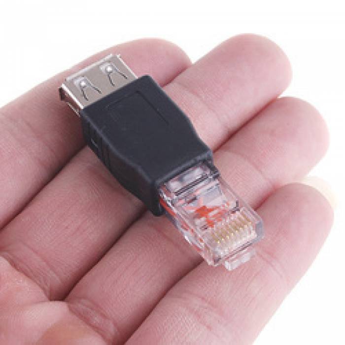Купить USB A Female to Ethernet RJ45 адаптер переходник