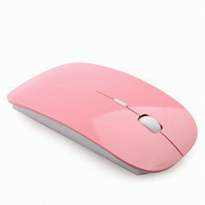 Супертонкая беспроводная радио мышь мышка, розовая