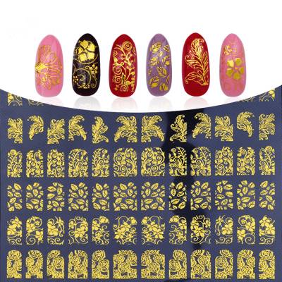 108 золотистых наклеек для ногтей нейл-арт маникюр