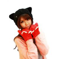 Шапка с ушками, cat стиль, вязаная шапка