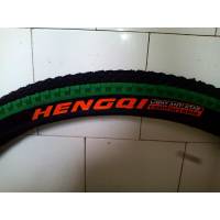 Вело покрышка Hengqi черно зеленая 26х2.125 Small Block Eight