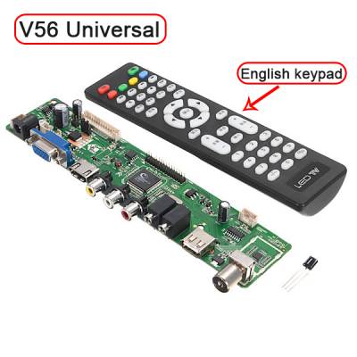 Универсальный контроллер ЖК матриц, скалер с ДУ, телевизор версия V56