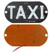 Табличка-шашка такси TAXI светодиодная 45 SMD LED, улучшенная, зеленый, белый, синий, красный цвет