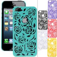 Защитный кейс на заднюю панель iPhone 5 (роза)