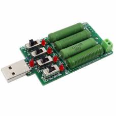 USB нагрузочный резистор, нагрузка 0.25-4А регулируемая