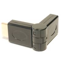 Перехідник HDMI-HDMI (HDMI мама - HDMI тато) кутовий, 0 - 180 градусів