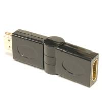 Перехідник HDMI-HDMI (HDMI мама - HDMI тато) кутовий, 0 - 180 градусів