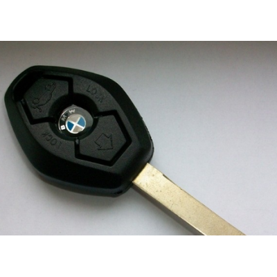 Ключ запалювання, заготівля корпус під чіп, 3 кнопки, BMW