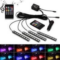 Декоративная RGB LED подсветка салона авто цветомузыка c пультом
