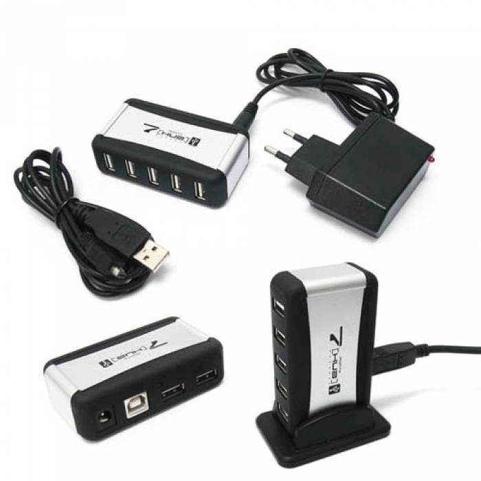 Активное питание usb. USB 2.0 Hub 7-Port блок питания. USB Hub 7 Port. USB хаб с блоком питания. USB хаб с питанием от сети 220.